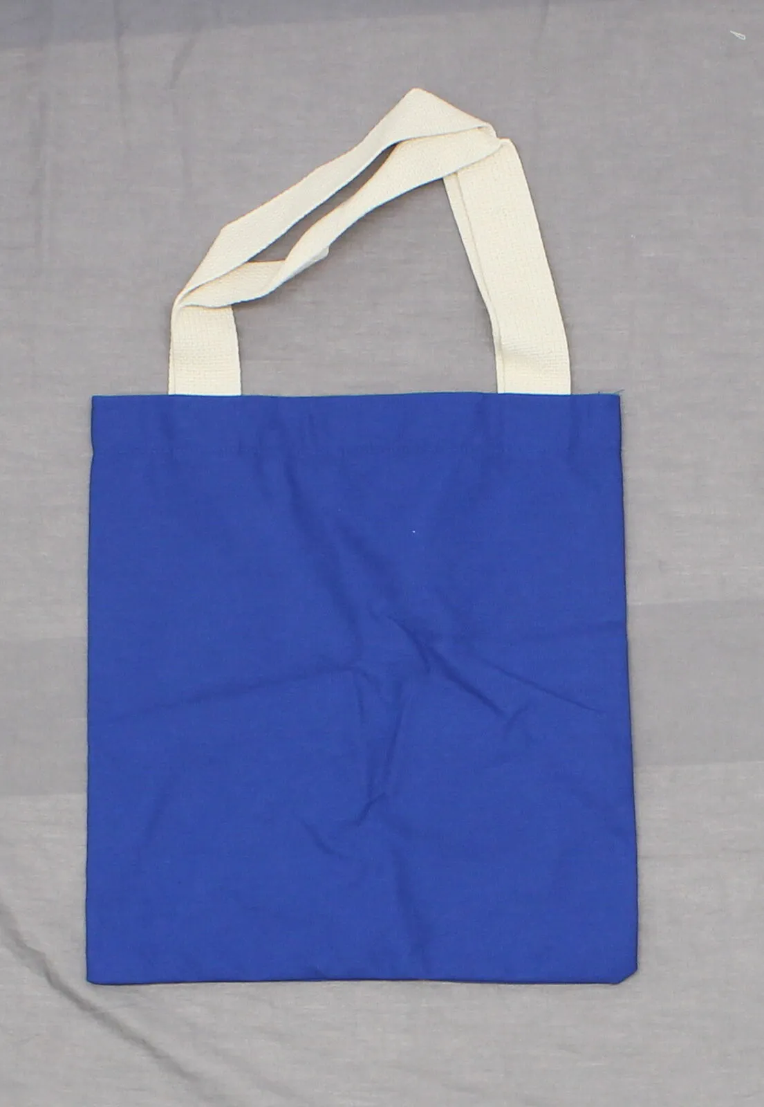 Bayside nEW USA MADE Cotton Tote Bag Blue 06081