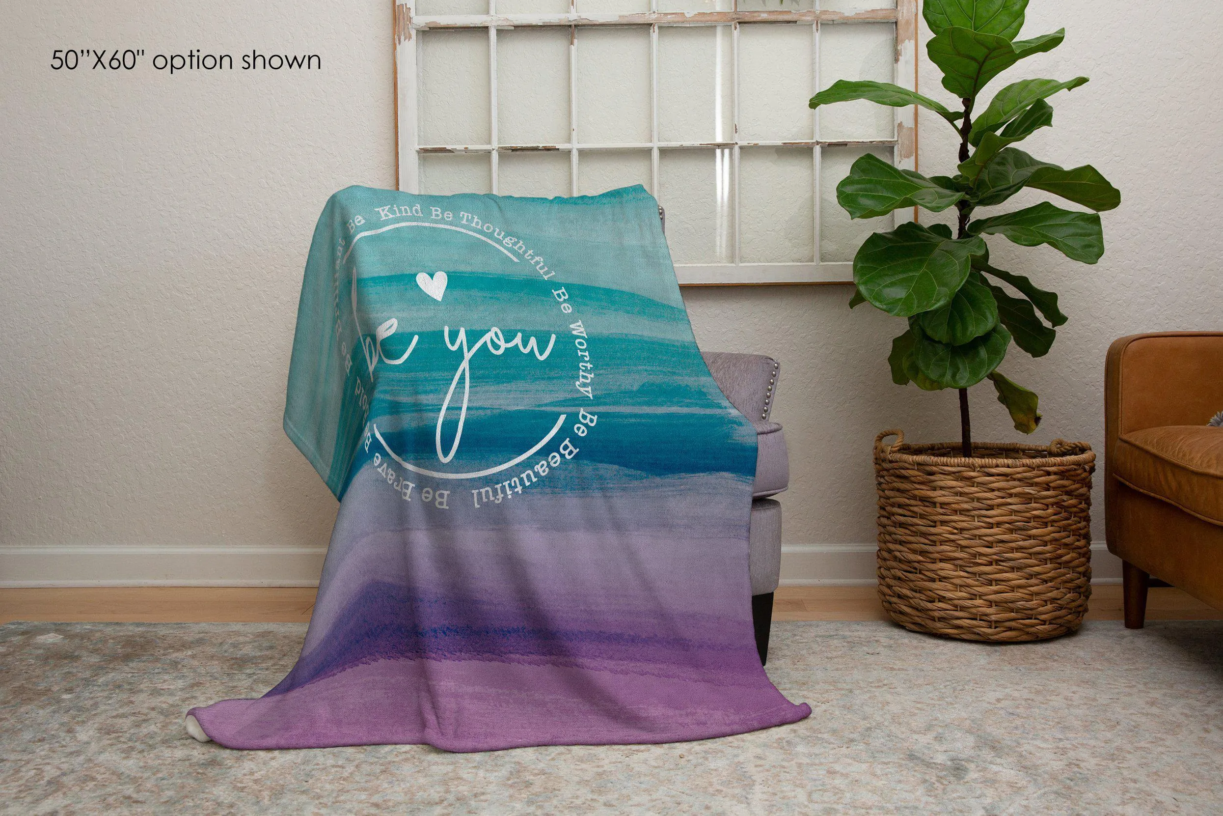 Be You Ombre Inspirational Blanket