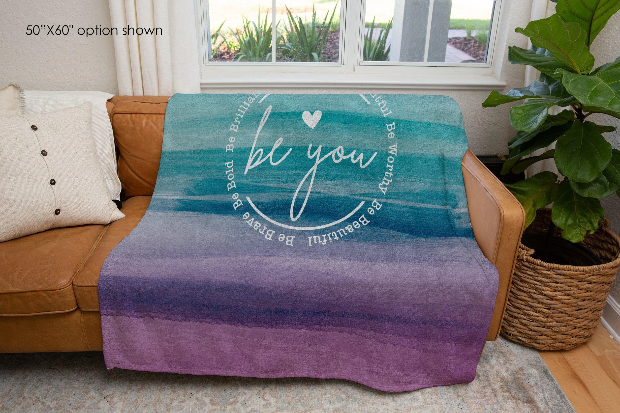 Be You Ombre Inspirational Blanket