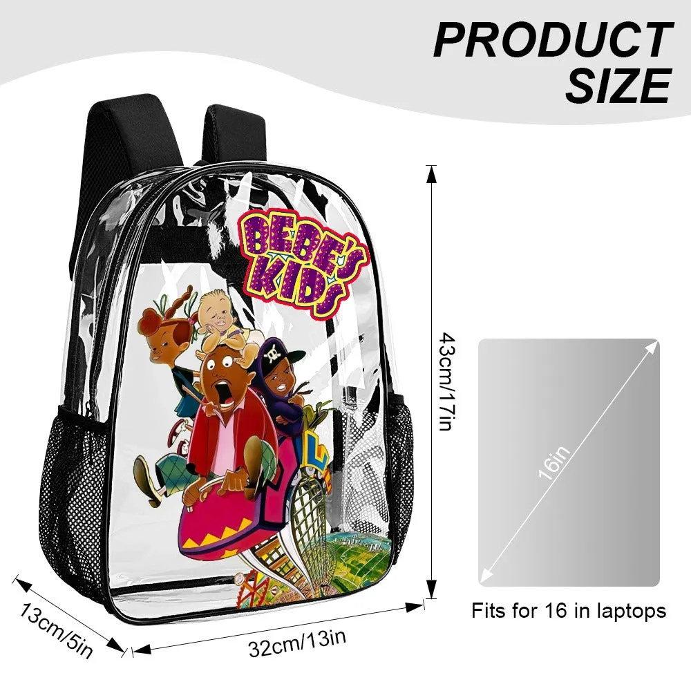 BEBE's Kids Transparent Backpack 17 Inch