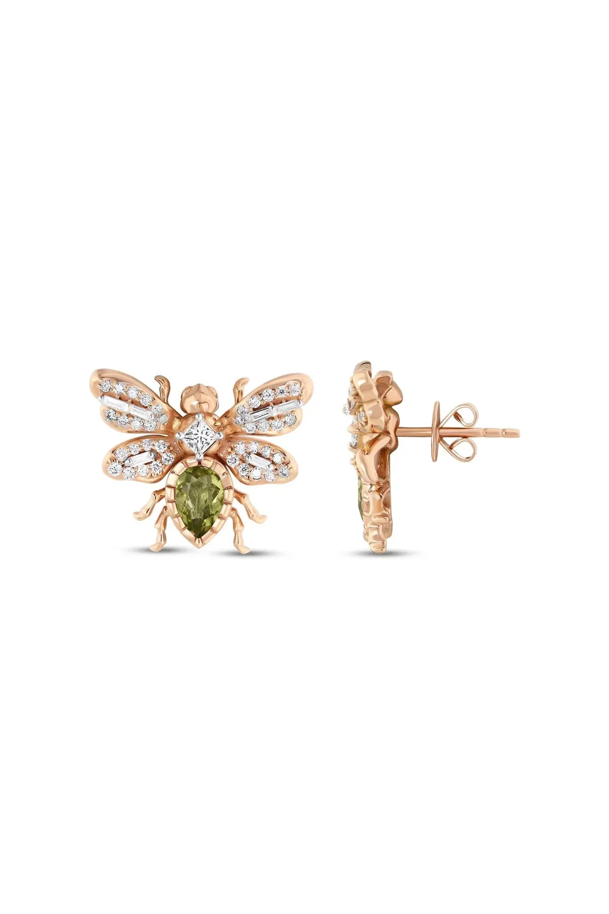 BEE GODDESS | QUEEN BEE BON BON PERIDOT EARRINGS