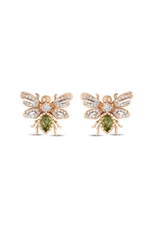 BEE GODDESS | QUEEN BEE BON BON PERIDOT EARRINGS