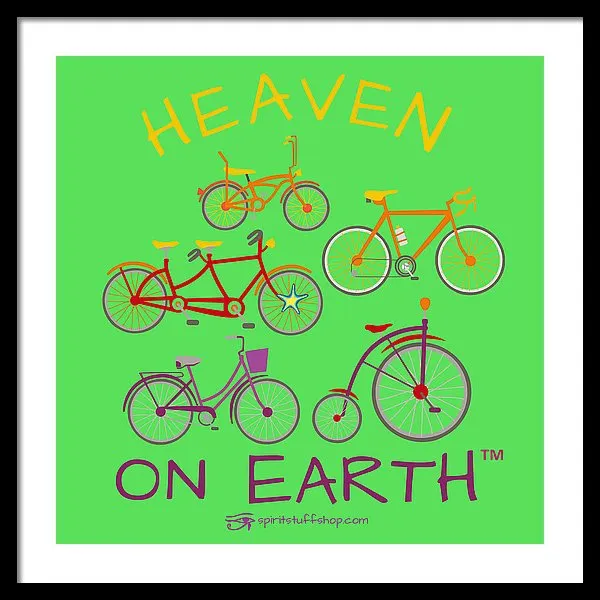 Bicycles Heaven On Earth - Framed Print