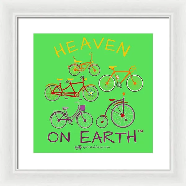 Bicycles Heaven On Earth - Framed Print