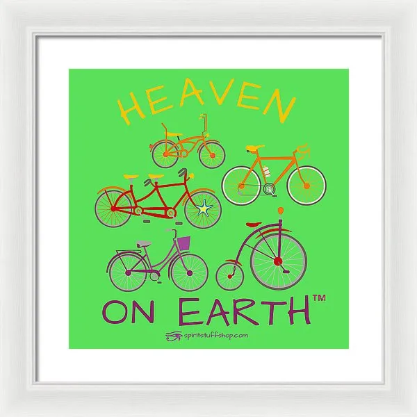 Bicycles Heaven On Earth - Framed Print