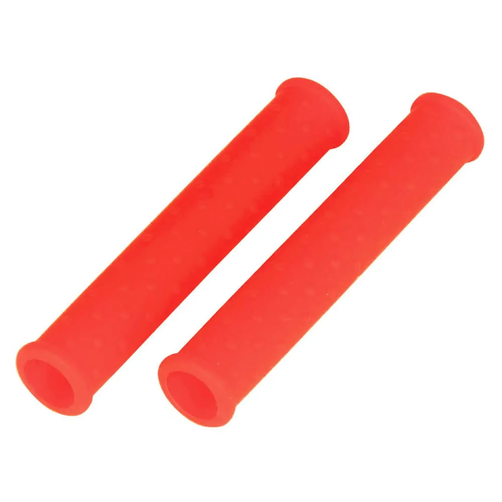 Bike It Protective Silicone Lever Sleeves Red