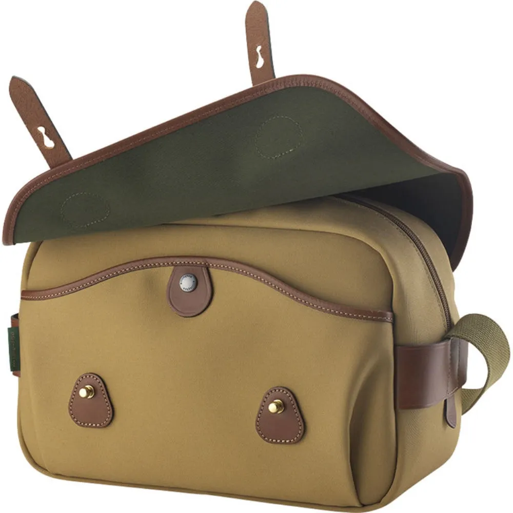 Billingham S4 Shoulder Bag | Sage with Chocolate Leather Trim