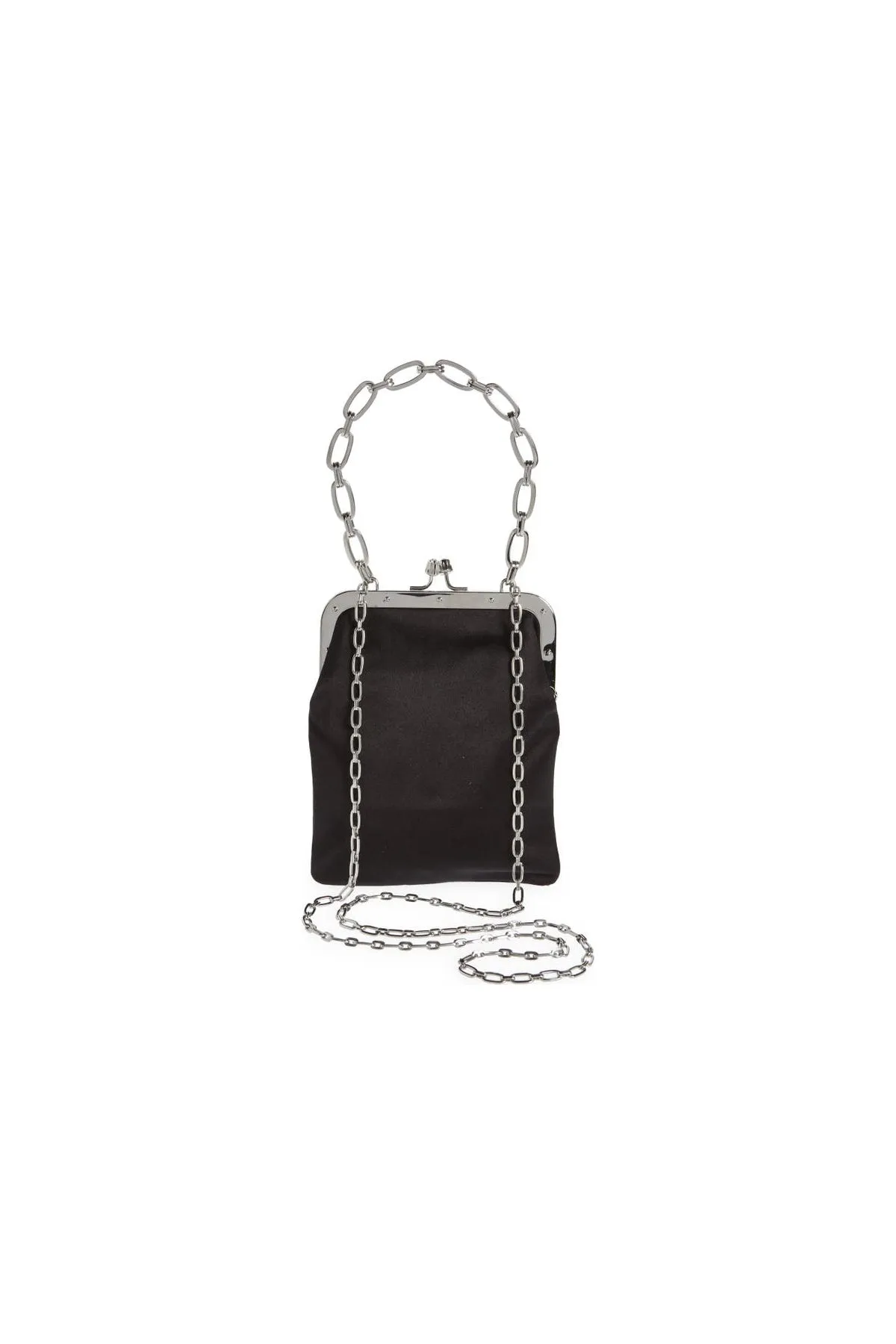 Black Curfew Clutch with Rainbow Crystals