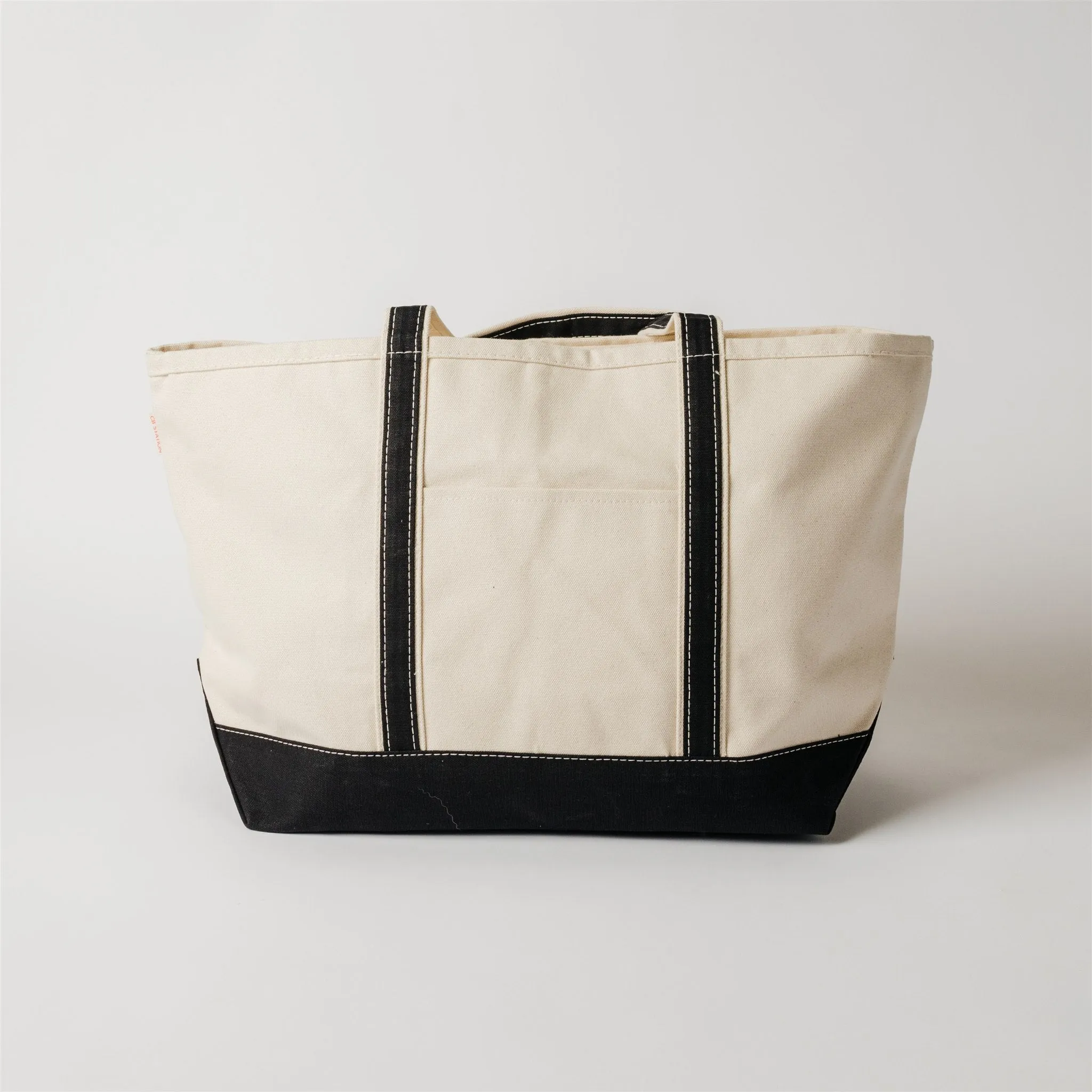 Black Medium Zippered Tote Bag
