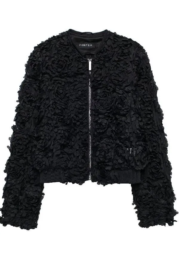 Black Stylish Textured Jacket