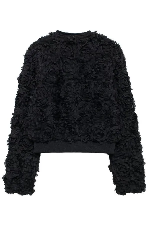 Black Stylish Textured Jacket