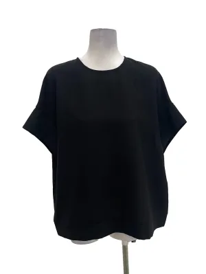 Black V-Neck Boxy Top OSN