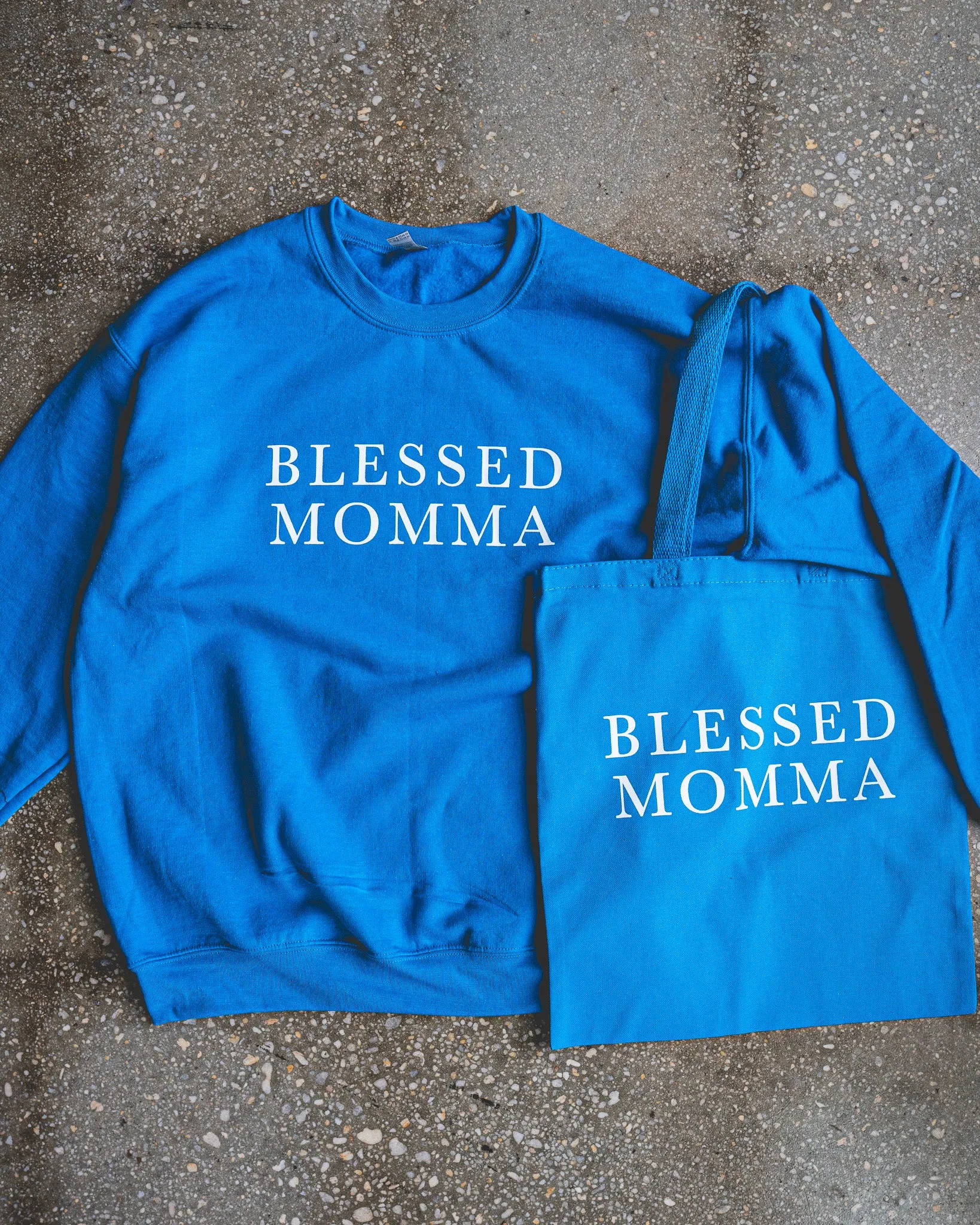 Blessed Momma Adult Sweatshirt & Tote Bundle