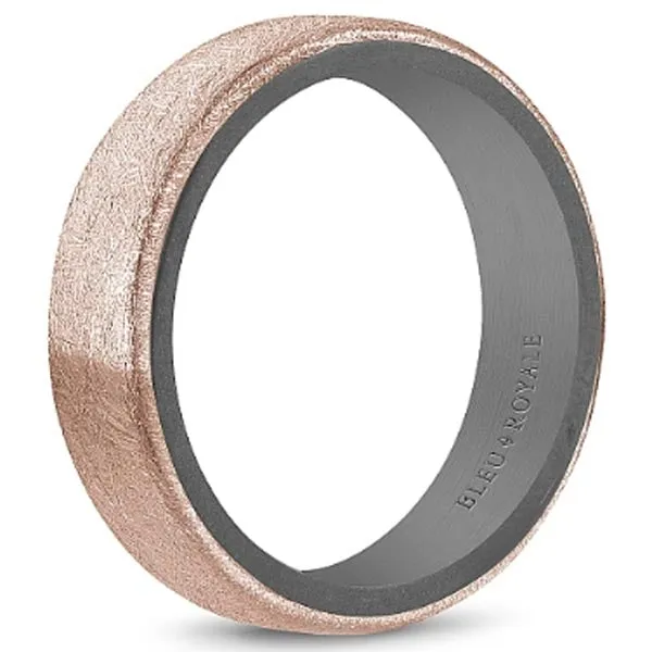 Bleu Royale Diamond Brush Finish & Tantalum Inside Wedding Band