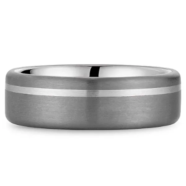 Bleu Royale High Polished Brushed Tantalum Finish Wedding Band