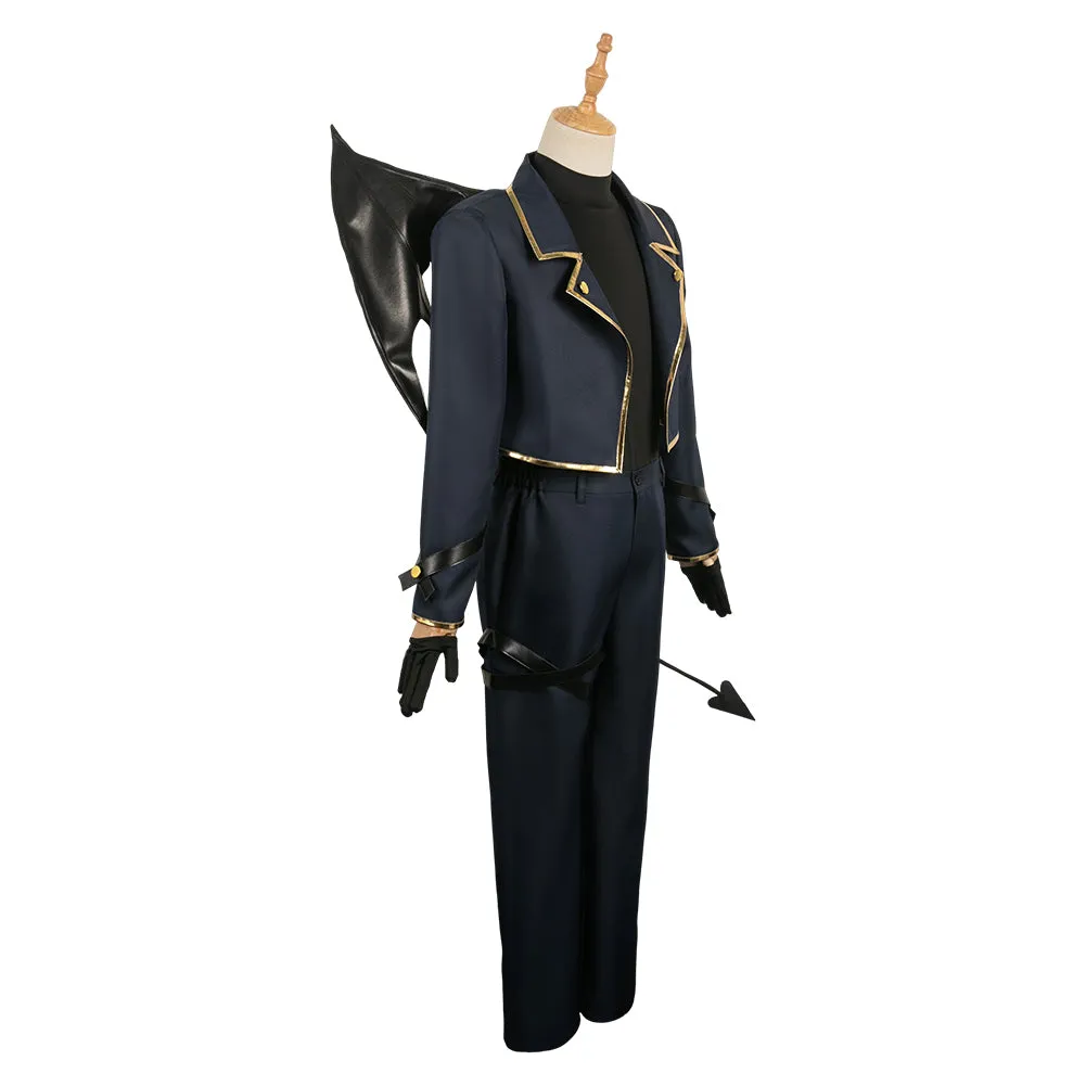 Blue Lock Mikage Reo Halloween Black Devil Suit Cosplay Costume Outfits