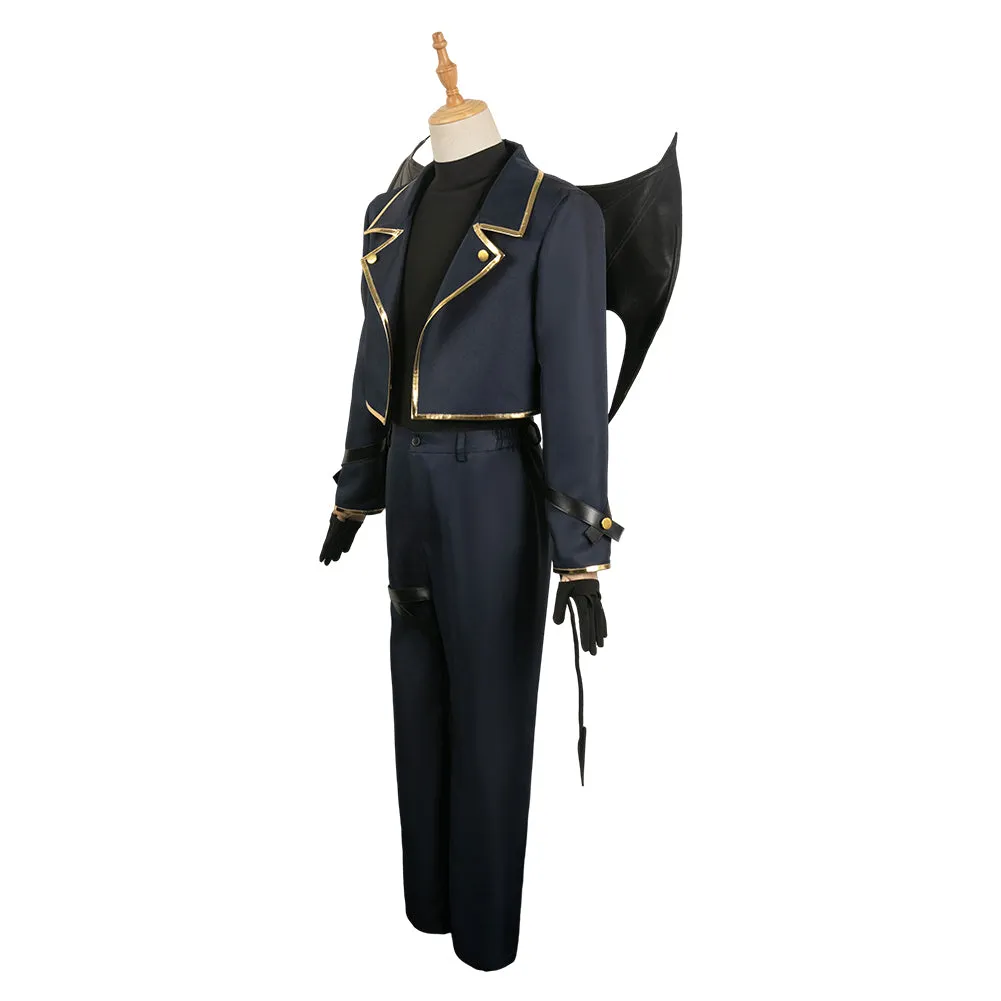 Blue Lock Mikage Reo Halloween Black Devil Suit Cosplay Costume Outfits