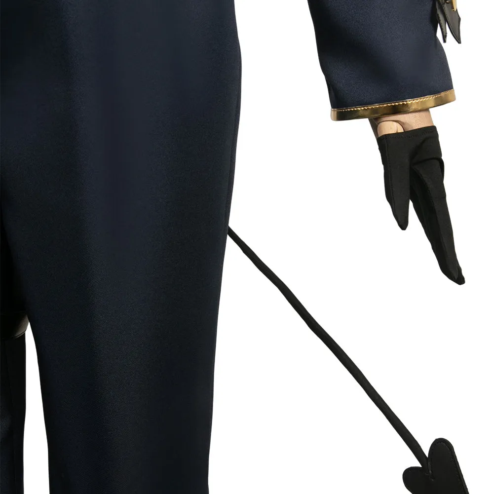 Blue Lock Mikage Reo Halloween Black Devil Suit Cosplay Costume Outfits