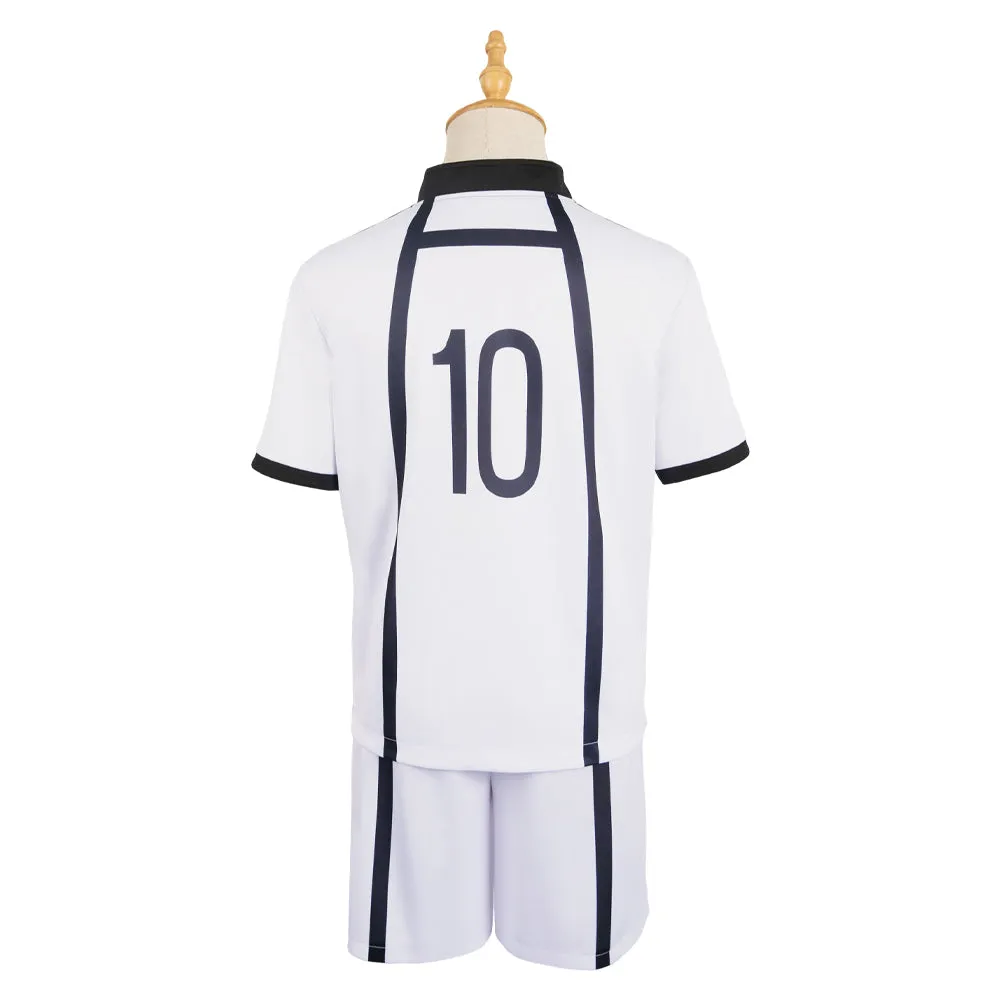 Blue Lock Reo Mikage White Team Uniform Cosplay Costume Outfits Halloween Carnival Suit