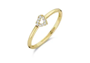 Blush - Bague Cœur - Or Jaune 14k et Zircons (1231YZI)