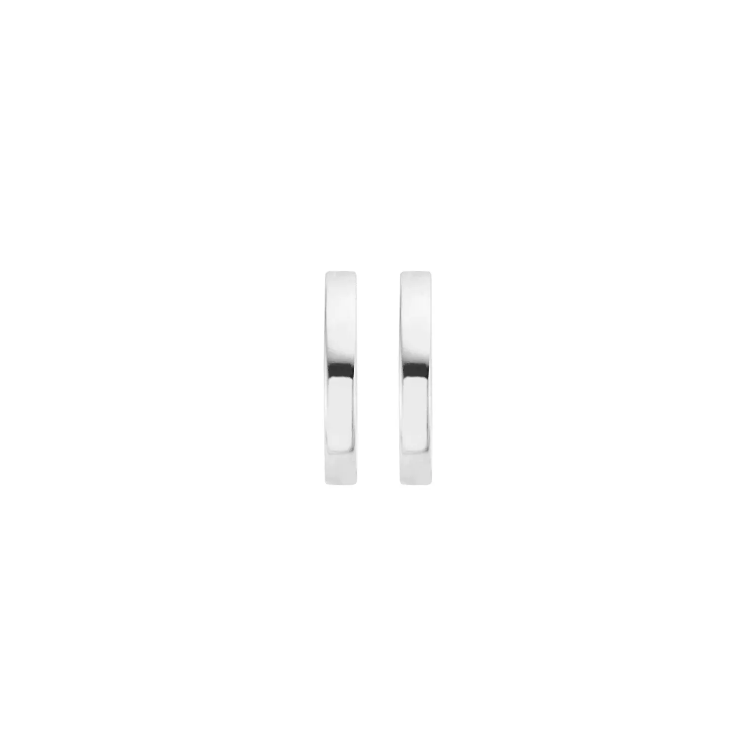Blush - Boucles d'oreilles créoles - Or Blanc 14k (7202WGO)