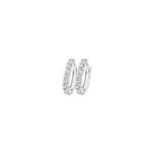 Blush - Boucles d'oreilles créoles - Or Blanc 14k, Zircons (7134WZI)