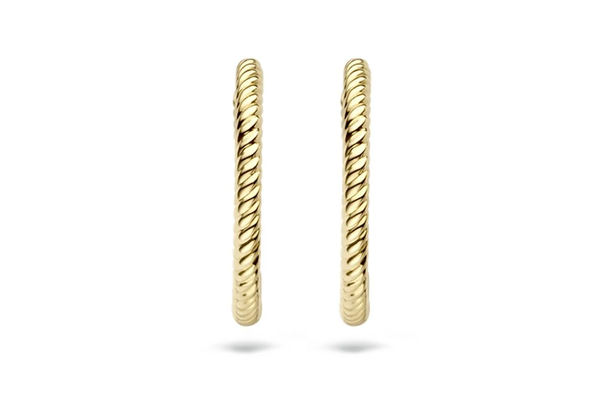 Blush - Boucles d'oreilles créoles - Or Jaune 14k (7286YGO)
