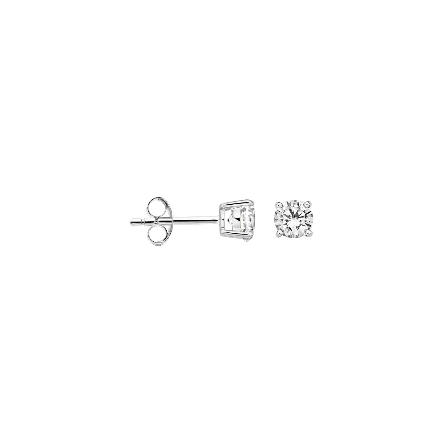 Blush - Boucles d'oreilles - Or Blanc 14k, Zircons (7127WZI)