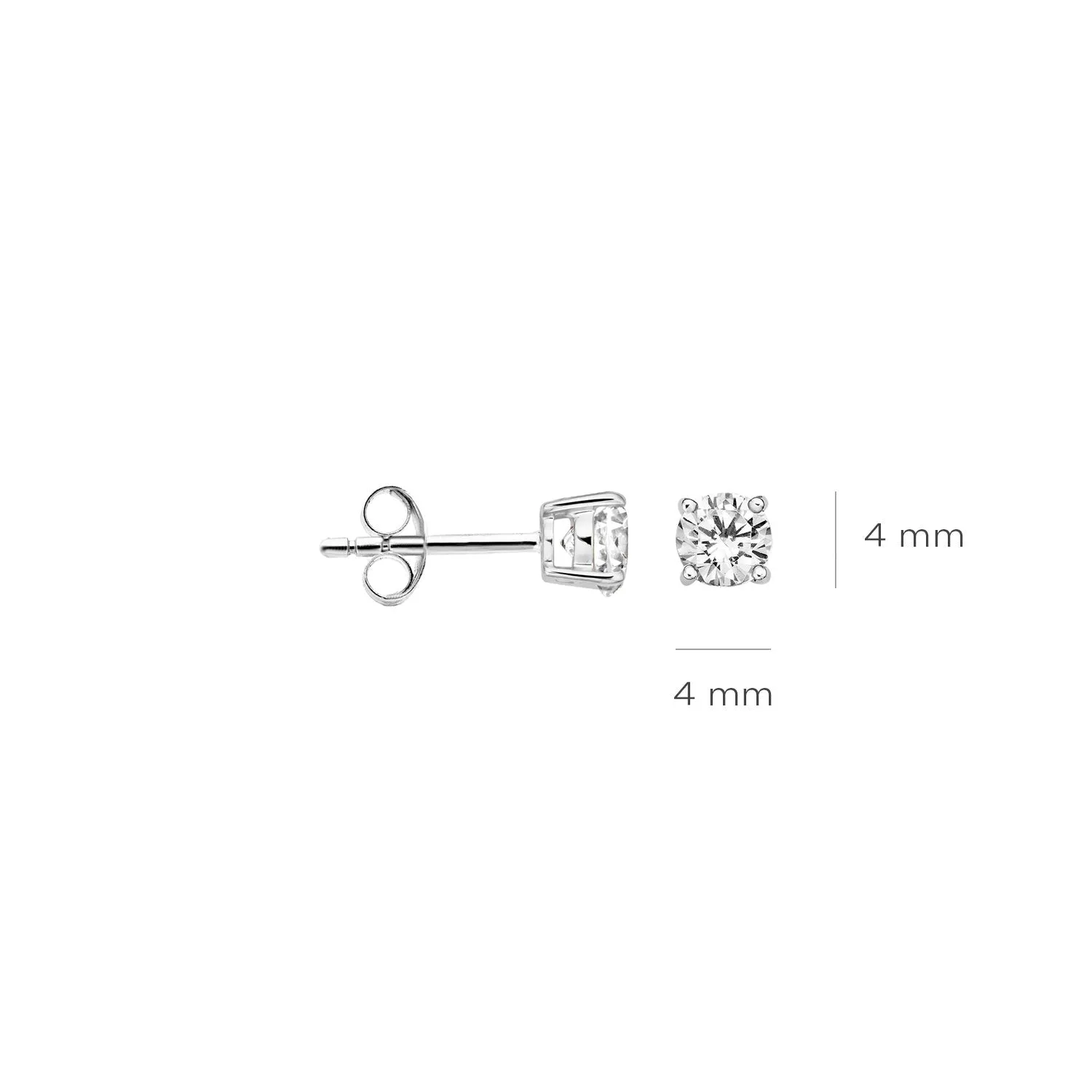Blush - Boucles d'oreilles - Or Blanc 14k, Zircons (7127WZI)