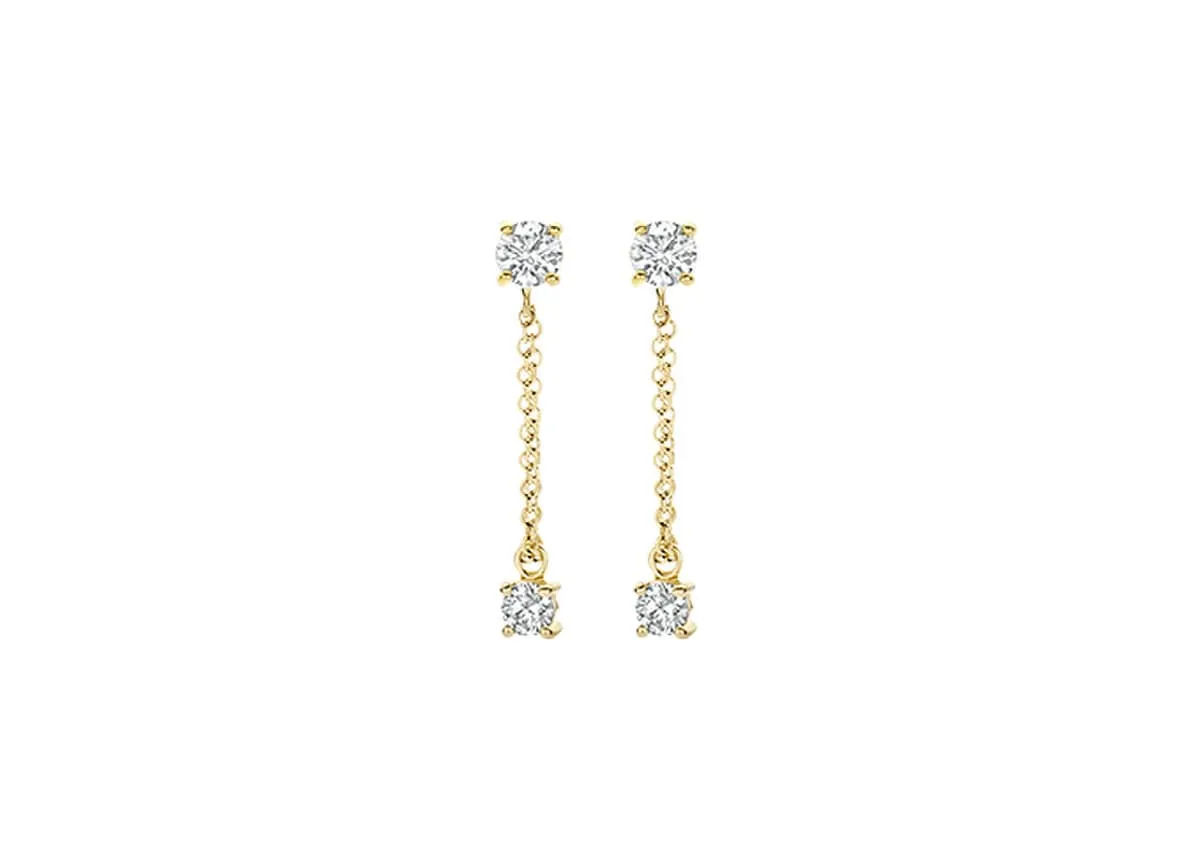 Blush - Boucles d'oreilles - Or Jaune 14k, Zircon (7346YZI)