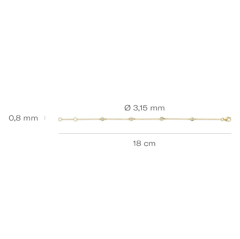 Blush - Bracelet - Or Jaune 14k, zircon (2187YZI)