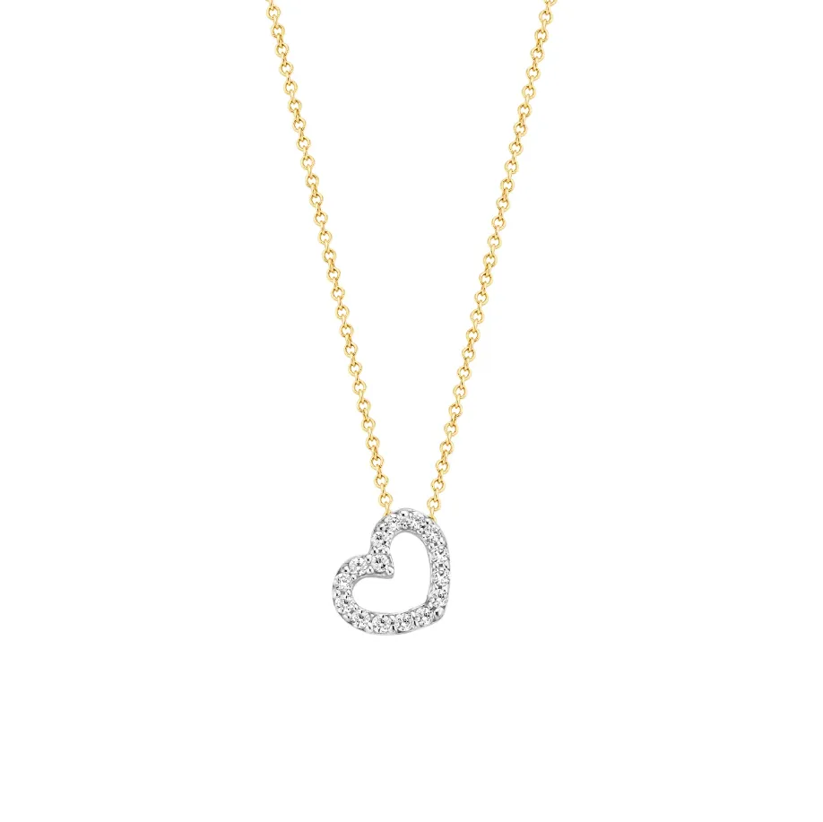 Blush - Collier Cœur - Or Jaune et Blanc 14k (3072BZI)