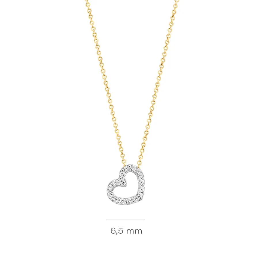 Blush - Collier Cœur - Or Jaune et Blanc 14k (3072BZI)