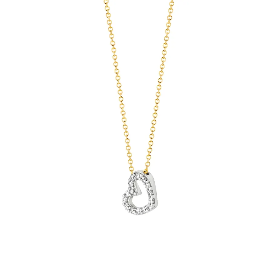 Blush - Collier Cœur - Or Jaune et Blanc 14k (3072BZI)