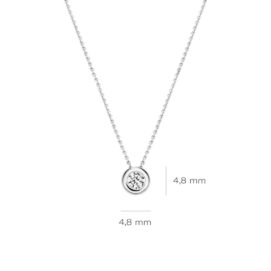 Blush - Collier - Or Blanc 14k, zircon (3052WZI)