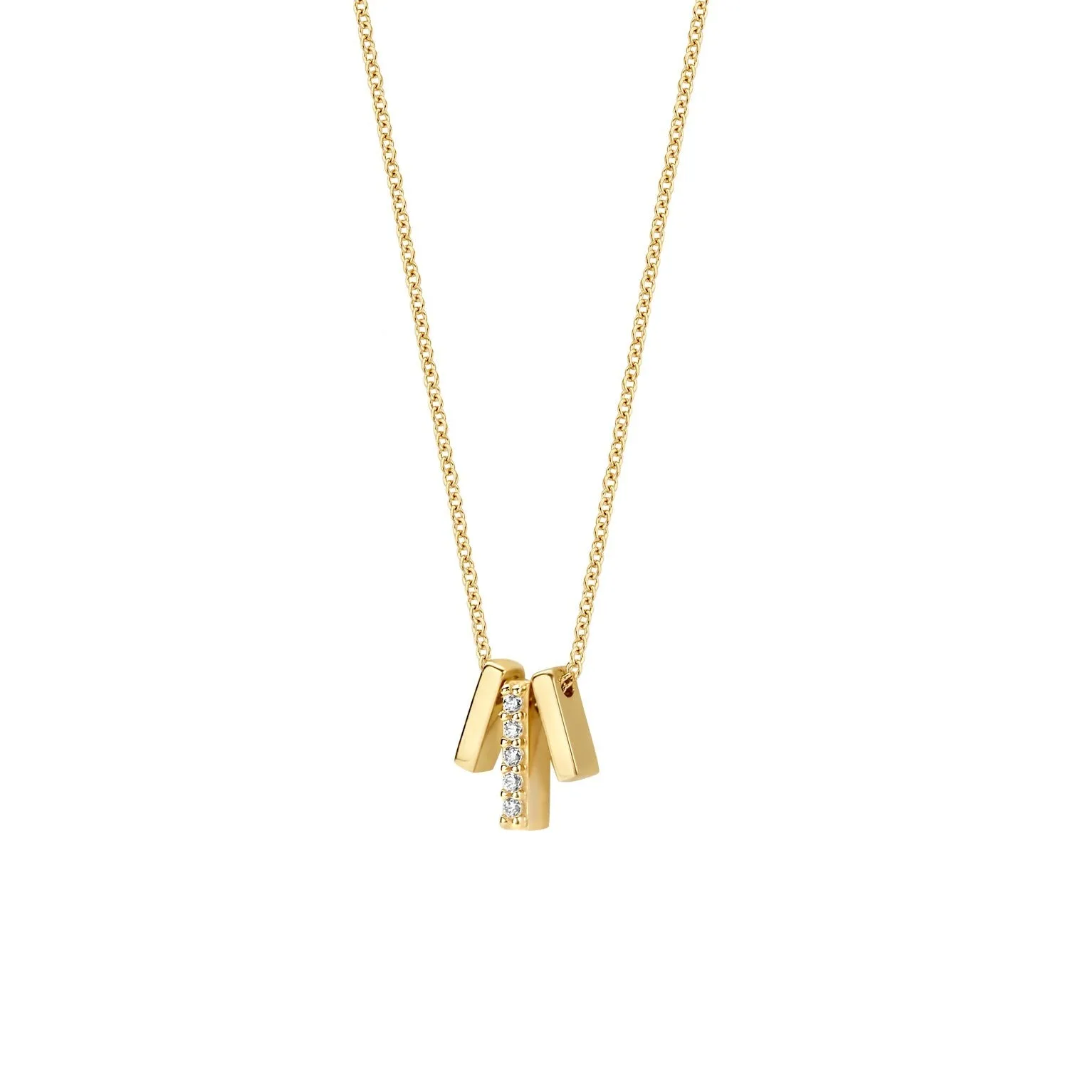 Blush - Collier - Or Jaune 14k, zircon (3122YZI)