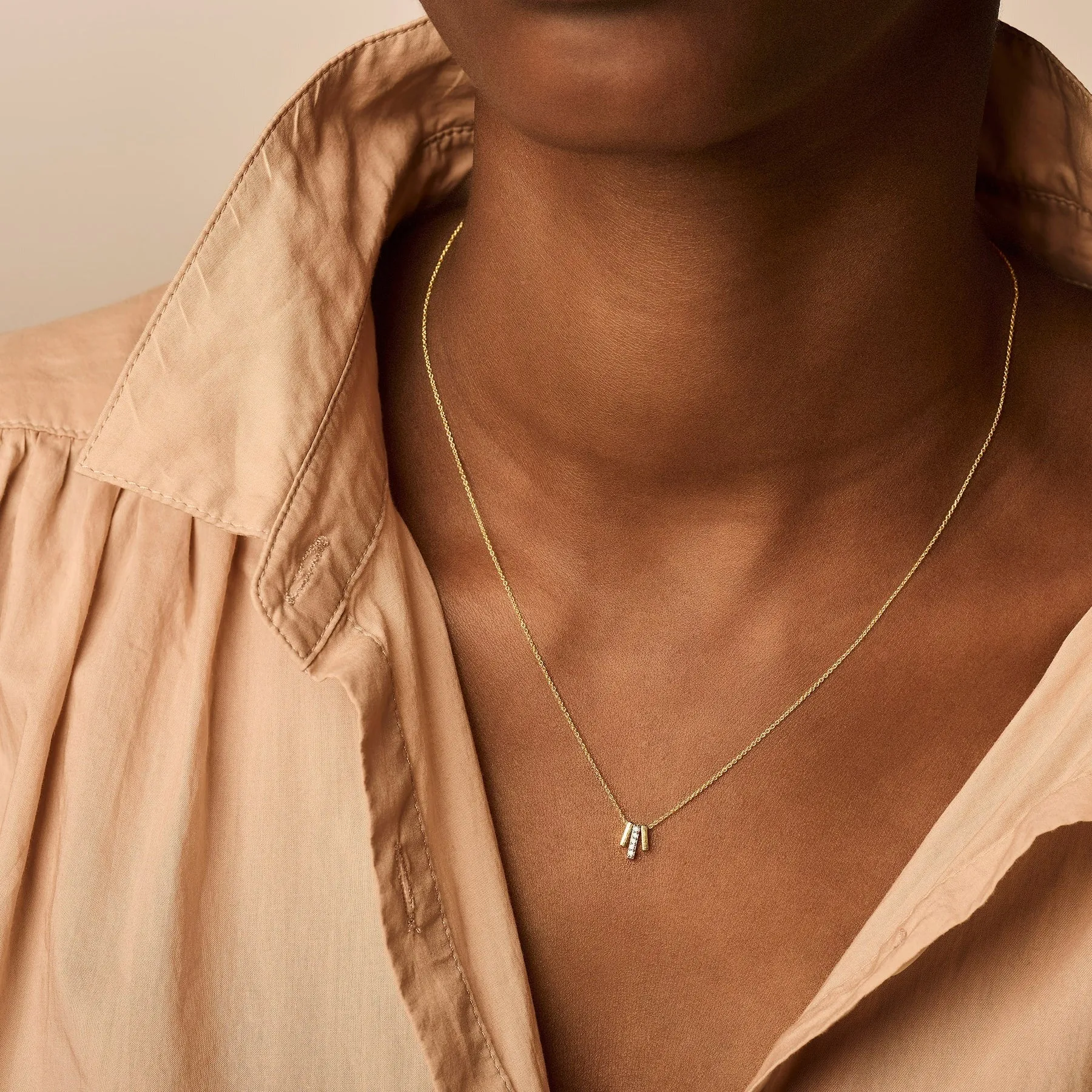Blush - Collier - Or Jaune 14k, zircon (3122YZI)