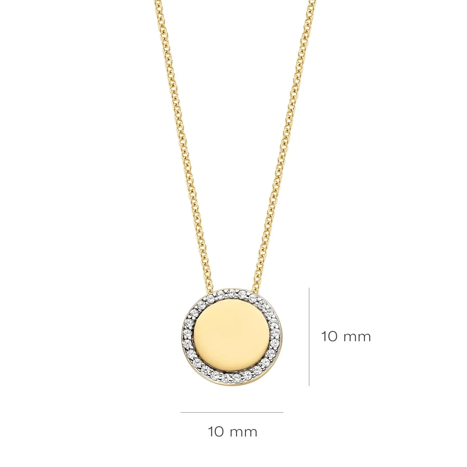 Blush - Collier - Or Jaune 14k, zircon (3124YZI)