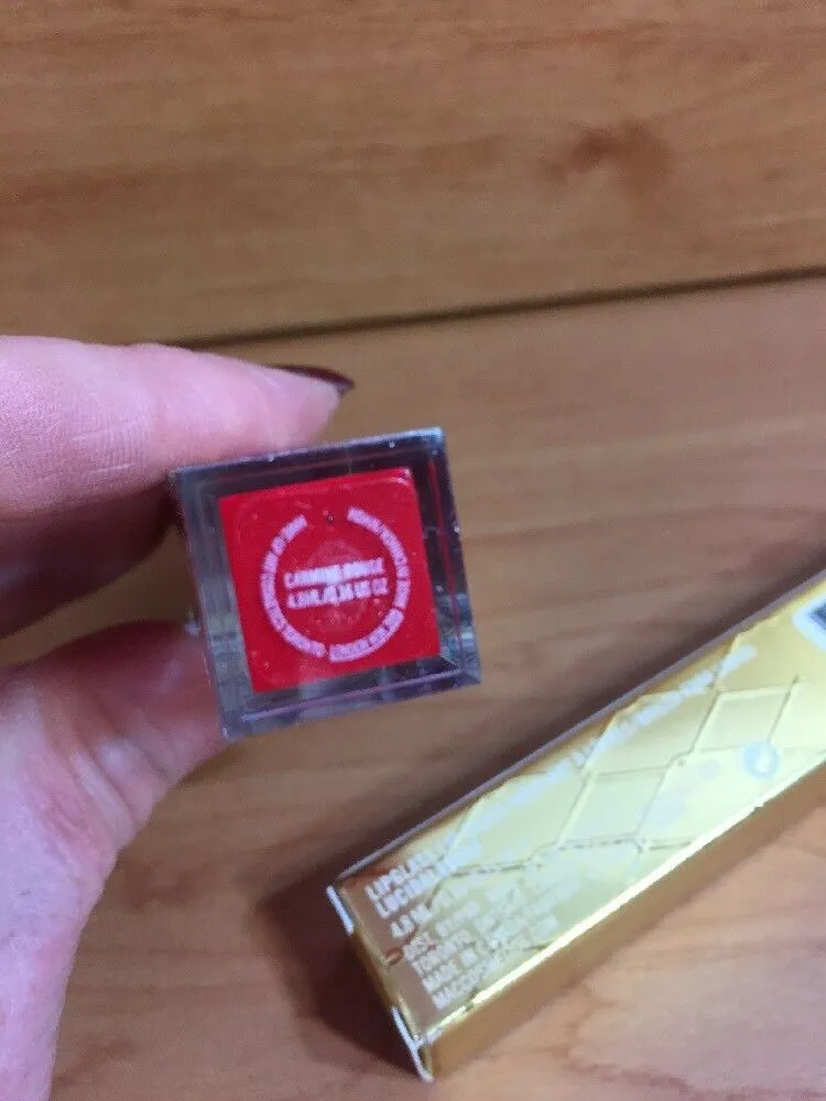BNIB MAC Carmine Rouge Lipgloss  Prabal Gurung Lipstick Gold Holiday