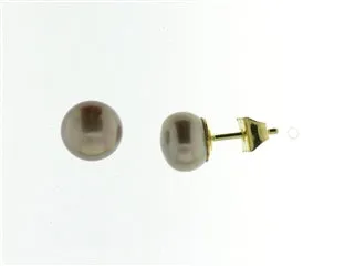 Boucles d'oreilles contre l'oreille - Or Jaune et Perle (939080P3)