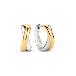 Boucles d'oreilles Créoles TI SENTO - Argent Bicolore (7667SY)