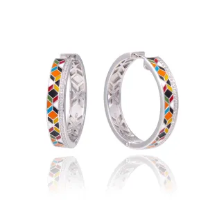 Boucles d'oreilles créoles UNA STORIA - Siena, Argent et Zircons (CR121193)