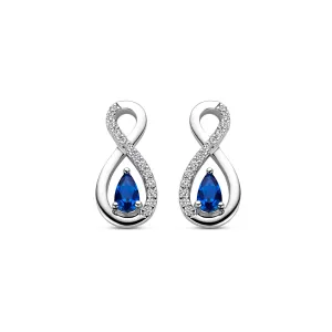 Boucles d'oreilles Naiomy - Argent et Zicrons, pierres bleues (N4Q57)