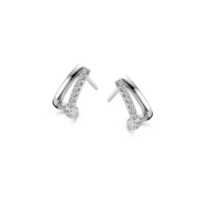 Boucles d'oreilles Naiomy - Argent et zircons (N4S59)