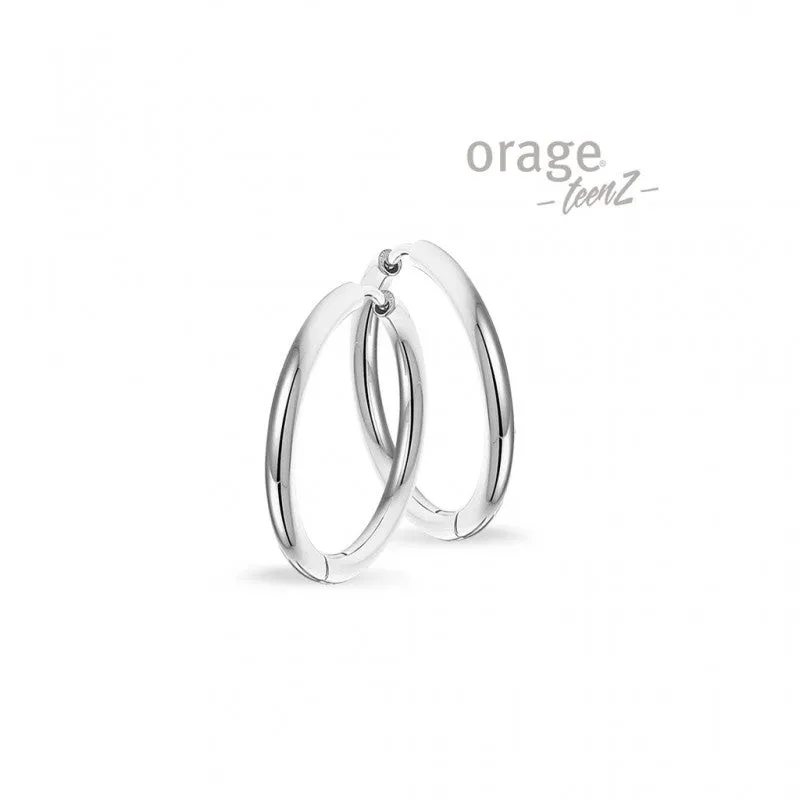 Boucles d'oreilles Orage Créoles - Acier (15mm) (T621)