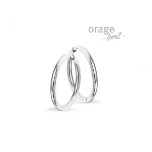 Boucles d'oreilles Orage Créoles - Acier (15mm) (T621)