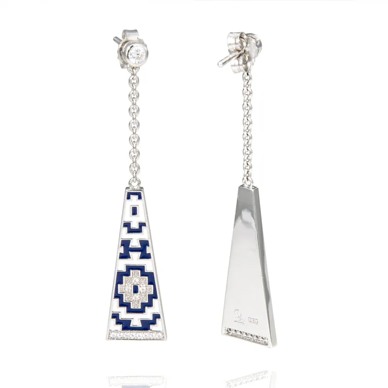 Boucles d'oreilles UNA STORIA - Aztèques, Argent et Zircons (BO121186)