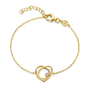 Bracelet coeur Naiomy - Plaqué or (N4X57)
