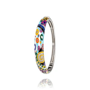 Bracelet Jonc UNASTORIA - Marina, Argent et Zircons (JO121218)