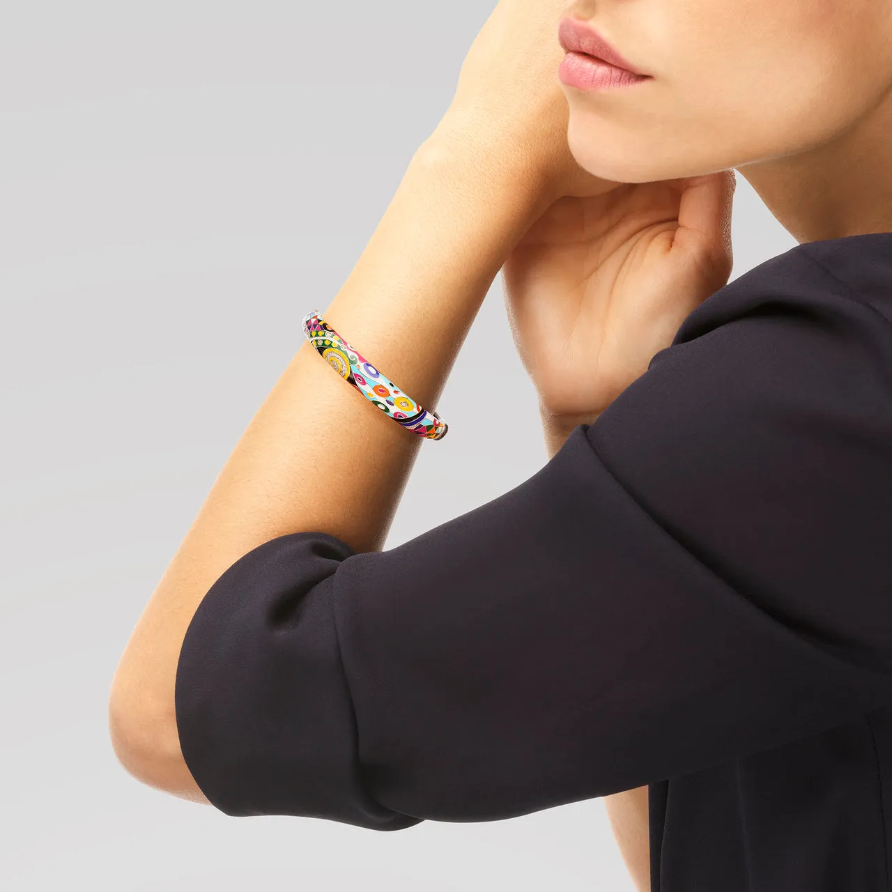 Bracelet Jonc UNASTORIA - Marina, Argent et Zircons (JO121218)